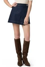 Aven Wrap Denim Miniskirt