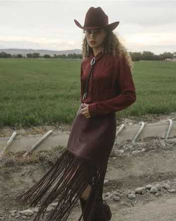 Idyllwind Women's Payson Faux Leather Fringe Maxi Skirt