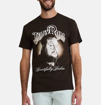 Jelly Roll Men's & Big Men's Beautifully Broken Graphic Tee Shirt
