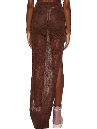 Rick Owens Spider Ziggy Women Skirt - Brown