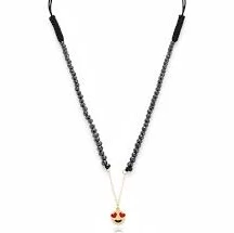 Smiley Hearts Emoji Onyx Choker