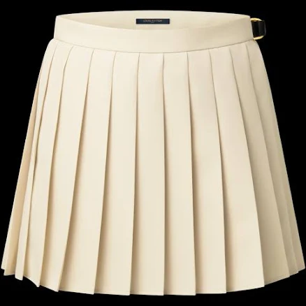 Louis Vuitton Belt Detail Pleated Mini Skirt