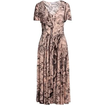 Valentino Garavani Floral Print Pleated Midi Dress