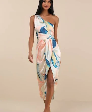 Lulus Satin Midi Dress