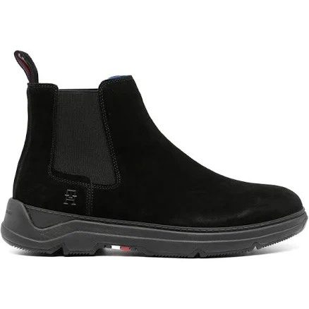 Tommy Hilfiger Men's Logo-plaque Leather Boots