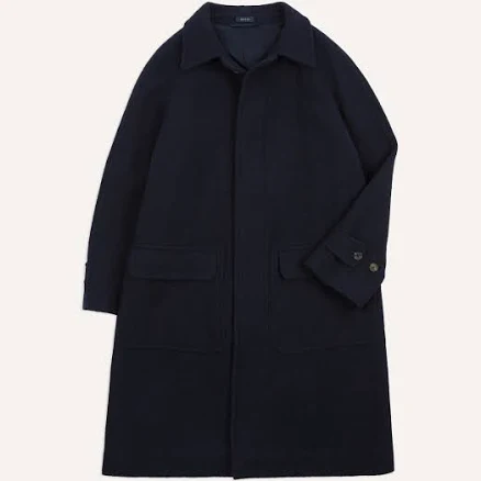 Navy wool Raglan Coat