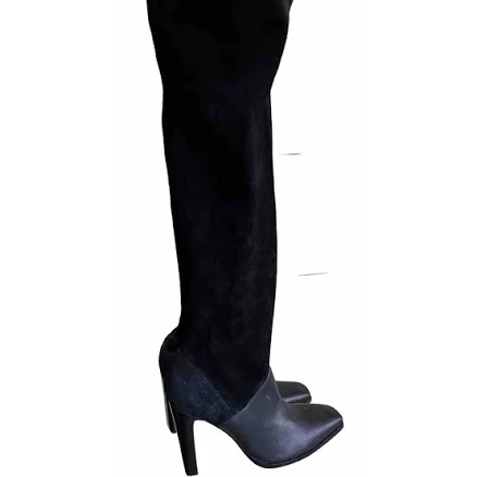 Rachel Zoe Layla Stretch Suede Thigh High Boots