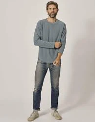 Admiral Venice Wash Sueded Cotton Long Sleeve Raglan Tee