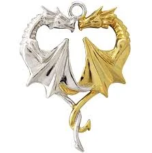 Dragon Heart Necklace by Anne Stokes