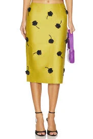 Back Slit Straight Skirt