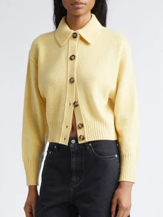 Proenza Schouler Rocia Cashmere Crop Cardigan