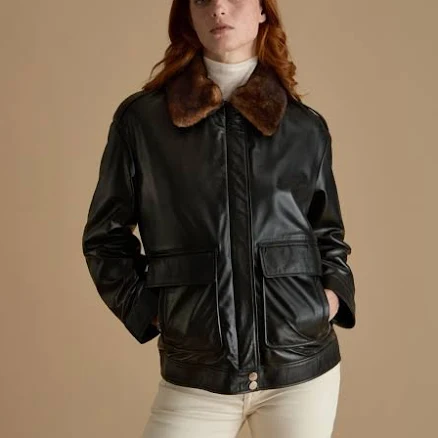 Furniq UK Women's Alma Leather Jacket