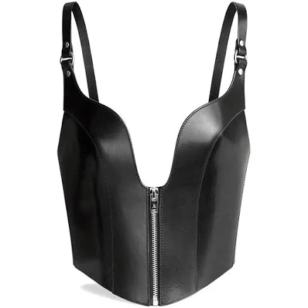 Leather Corset with Zippers