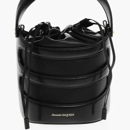 Alexander McQueen Women's Rise Calf Leather Bucket Bag