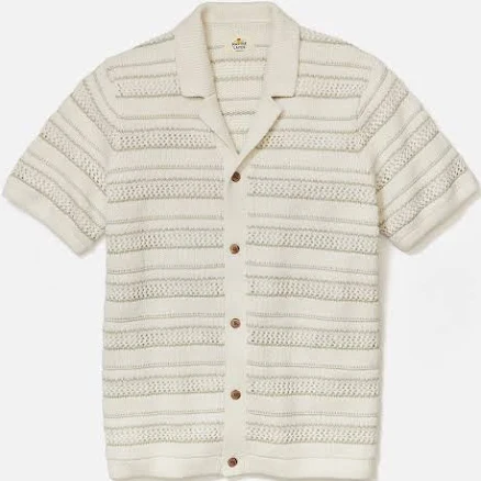 Men's Marine Layer Open Knit Sweater Button Down
