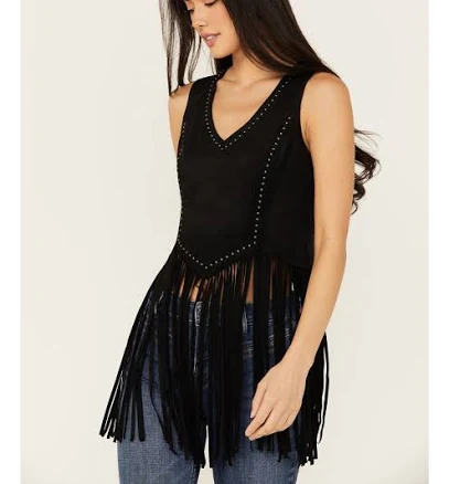 Idyllwind Women's Monticello Fringe Faux Suede Studded Tank