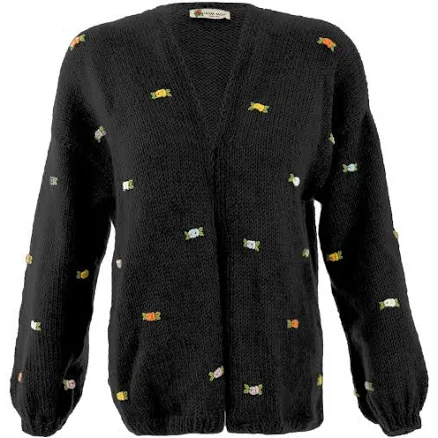 WILD FLOWERS ROSE BLOOM Wool Cardigan