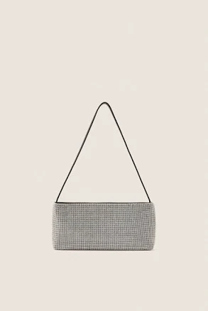 Billini Sophia Silver Diamante Shoulder Bag