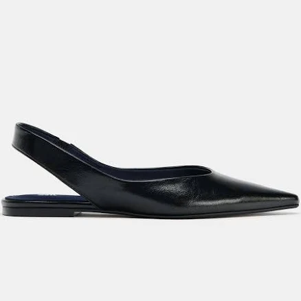 Zara Pointed Toe Slingback Ballet Flats