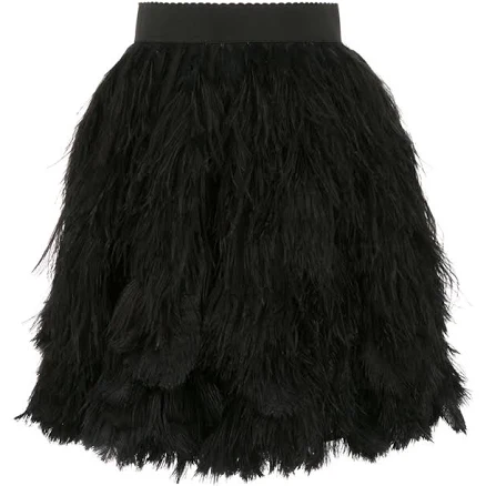 Dolce & Gabbana Women's Feather Appliqué Mini Skirt