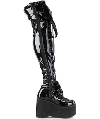 KERA-303 Platform Thigh High Boots BLACK / US 11