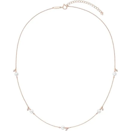 18kt Rose Gold Pearl and Diamond Necklace