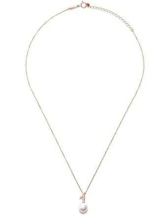 Tasaki 18kt Rose Gold Akoya Pearl and Diamond Pendant Necklace