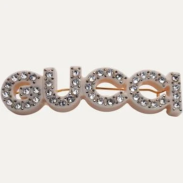 Gucci Women's Logo Crystal-embellished Hair Clip