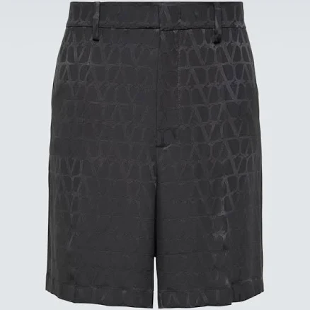 Valentino Garavani Black Silk Shorts Men
