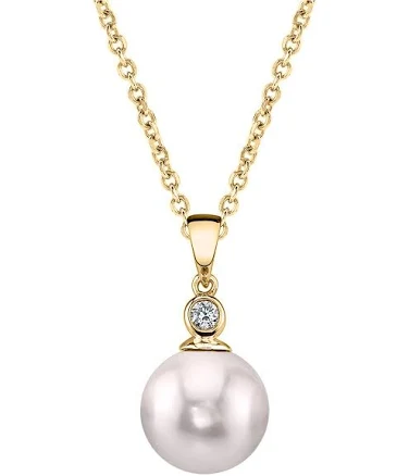 Akoya Pearl and Diamond Michelle Pendant