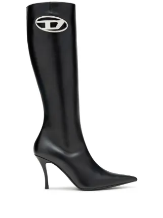 Logo-plaque Leather Boots