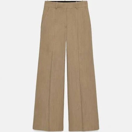 Zara Wool Blend Front Seam Pants