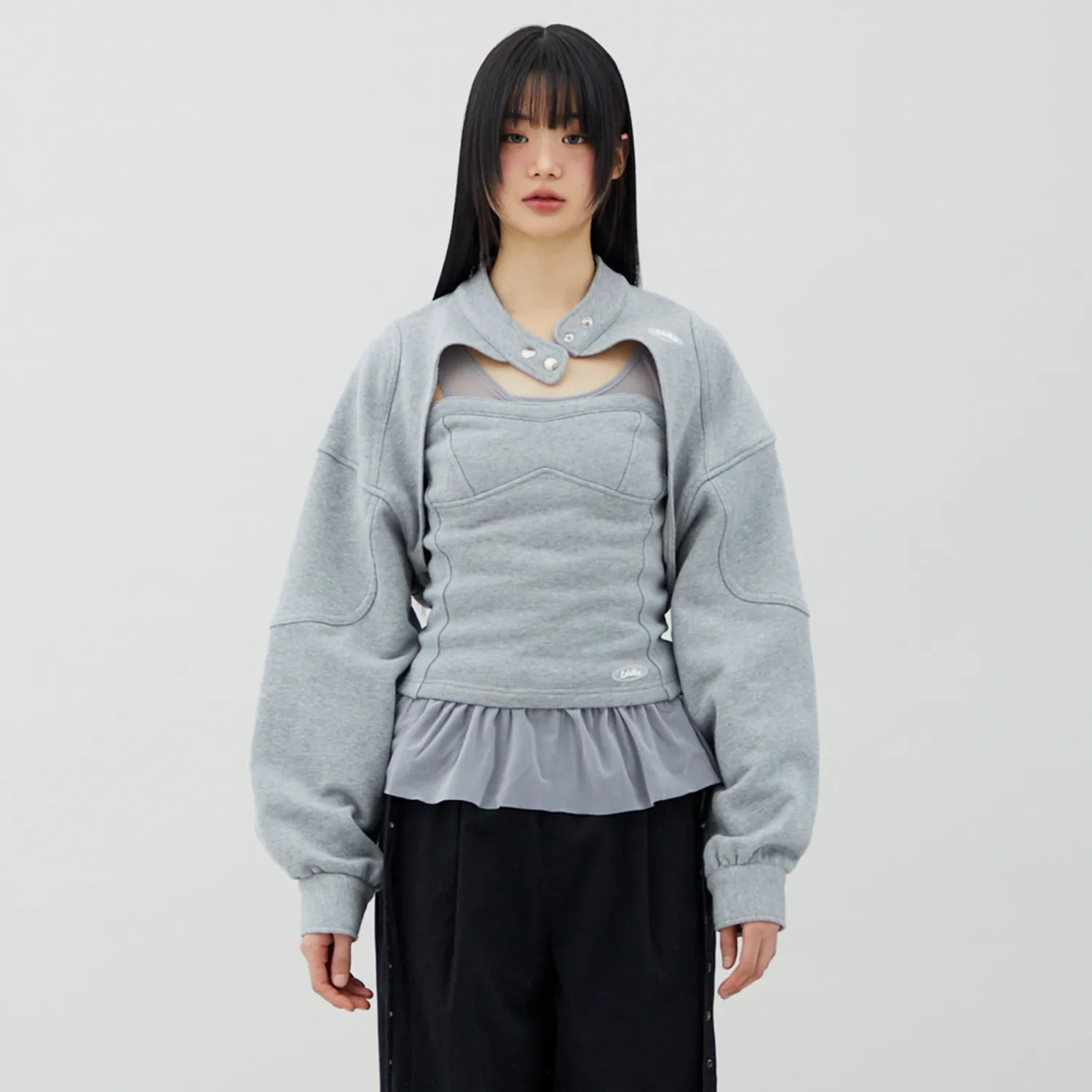 Biker Sweat Bolero Grey