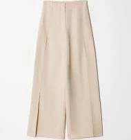 Wide-Leg Side-Slit Trousers - Beige - & Other Stories US
