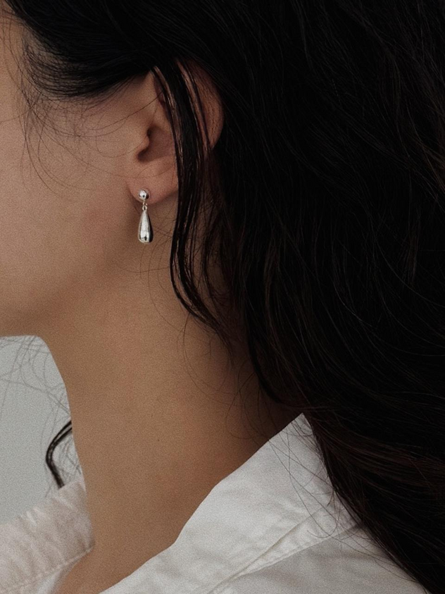 Antique Drop Silver Earrings