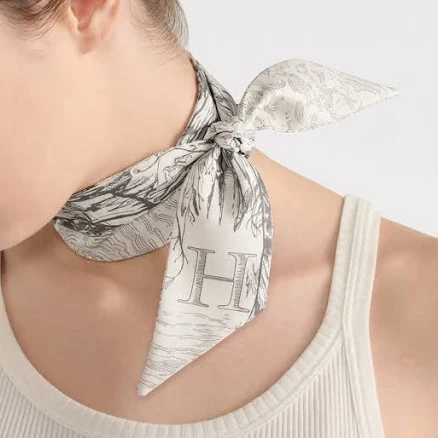 Dior Abcdior Hiver Mitzah Silk Twill Scarf