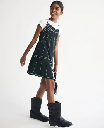 Abercrombie Kids Girls Beaded Mini Dress