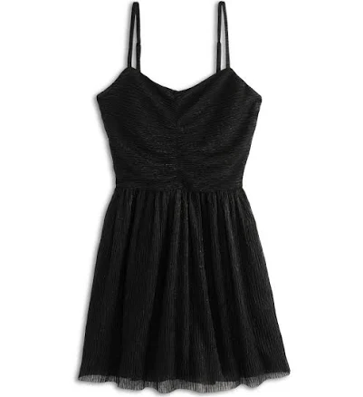 Katiejnyc Girls' Sabrina Ruched Shimmer Mini Dress