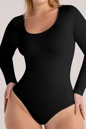 Shapermint Essentials Long Sleeve Bodysuit