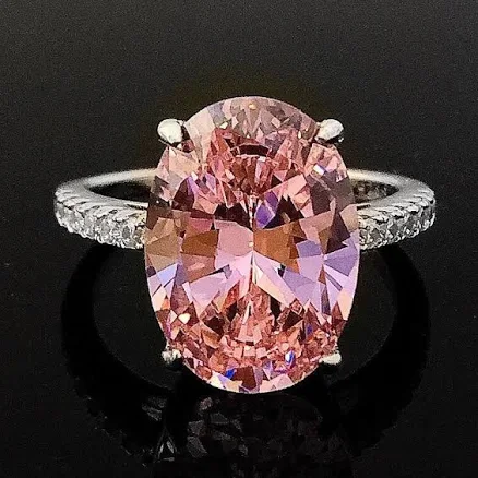 Sterling Silver Pink Topaz Statement Ring