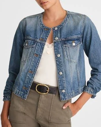 Madewell Women's Collarless Trucker Jacket