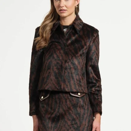 Isaac Mizrahi New York Women's Faux Fur Cropped Jacket