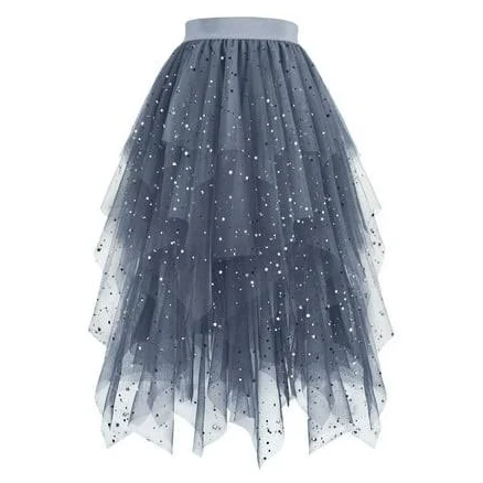 Weiqiqre Mini Skirt Women's Gradient Sweet Layered Mesh Skirt Party Birthday Dance Princess Skirt