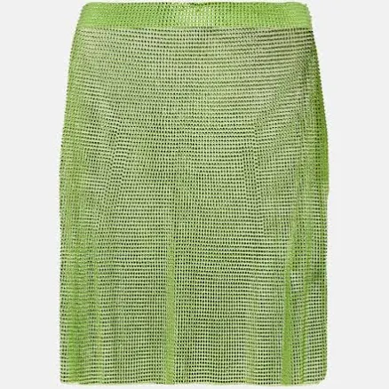 Giuseppe di Morabito, Crystal-embellished miniskirt, Women, Green, US 2, Skirts, Materialmix