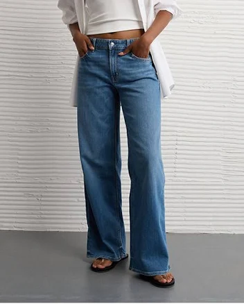 AE Dreamy Drape Stretch Low-Rise Baggy Wide-Leg Jeans