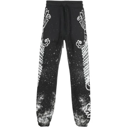Versace Jeans Couture - galaxy-print cotton track-pants - men - Cotton/Cotton - M - Black
