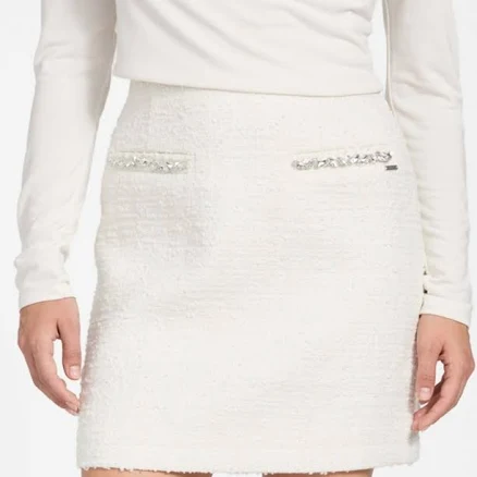 Clotilde Mini Tweed Skirt Guess Women's