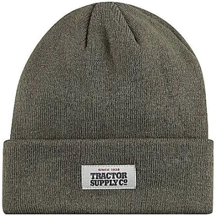 Vintage Label Cuffed Knit Beanie