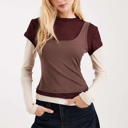 ASOS Triple Layer Long Sleeve Top