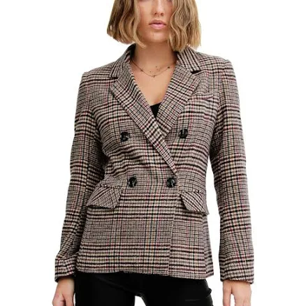 Belle & Bloom Piccadilly Wool Blend Plaid Blazer